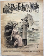 LE PETIT ECHO DE LA MODE n°29 du 16 Juillet 1911 revue Broderie Chapeau Fourrure