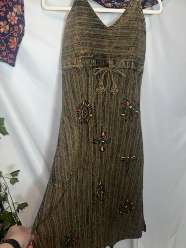 Henna shoppe brown - brown, embroidered