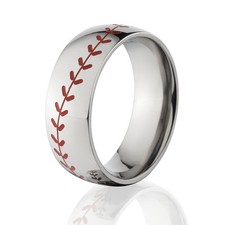 Red Stitch Baseball Ring