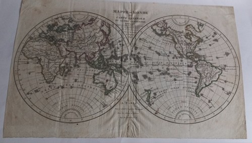 Ancienne mappemonde 1823 - ancienne,