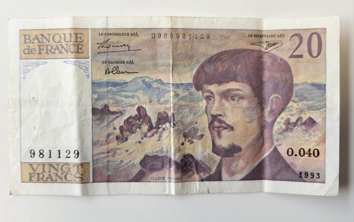 Billet francs 1993 france - billet, 20