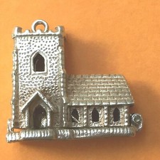 28) OPENING CHURCH 8,9 g-2,5 cm Wedding 4 people Vintage sterling silver charm
