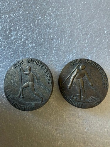Insigne bronze ski trident - le,
