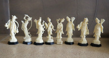 lot de 8 figurines publicitaires CAFE MAURICE statuettes chinoises 7cm