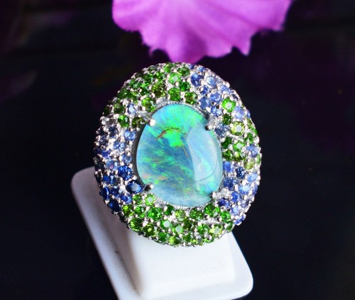 Bague pierre précieuse opale