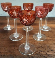 Lot de 6 Verres à Liqueur en Cristal de Saint Louis. Hauteur 13,3cm Parfait état