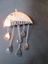 Broche   Rouge petit pois