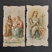 Deux Images Pieuses La Sainte Famille- La Vénérable Jeanne d'Arc