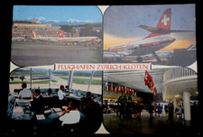 58560 AK Aéroport Avion Aéroport Zurich Kloten Swissair Ambiance Du Soir Salle