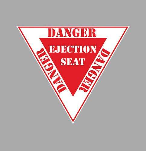 Panneau danger siege ejectable - siege,
