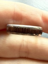 Ancienne Bague En Argent Massif 925 Jonc Alliance Anneaux Créateur bois 