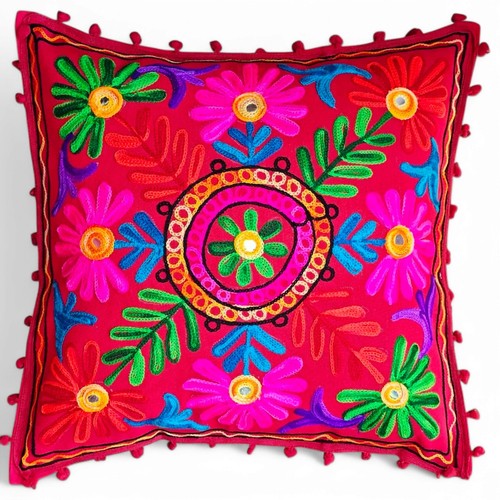 Housse coussin brodée boho - de,