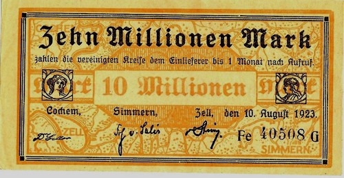Allemagne billet 10 millions - 10,