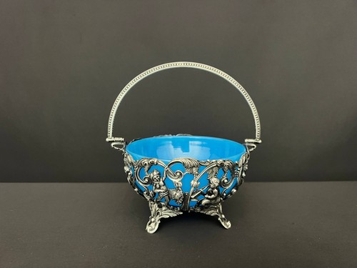 Panier métal argenté - métal, et