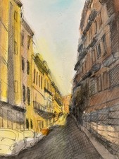 Beau dessin aquarelle paysage - dessin,