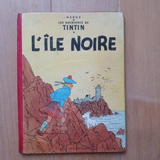 HERGE TINTIN  L ' ILE NOIRE   1954  BON ETAT