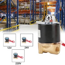 1/4Pouce Électrique Electrovanne Laiton Pour l'Eau Air Gaz Diesel 12/24/220V.