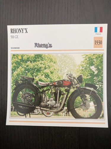 Carte fiche moto collection - carte,
