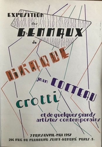 Affiche braque cocteau crotti - cocteau,