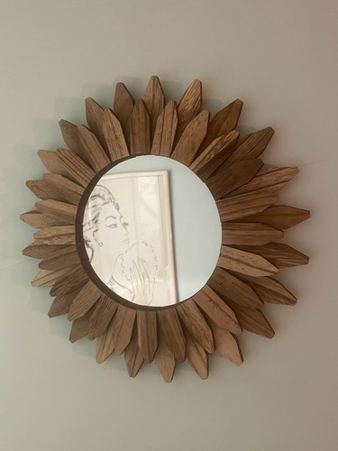Miroir bois bohème chic en - miroir,