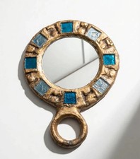 Miroir en plomb doré par