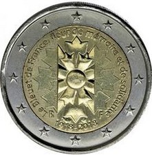 PIECE 2 EUROS COMMEMORATIVE FRANCE 2018 BLEUET DE FRANCE