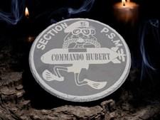 Ardoise decorative ronde 20cm– P.S.M Commando Hubert : Propulseur Sous-Marin -