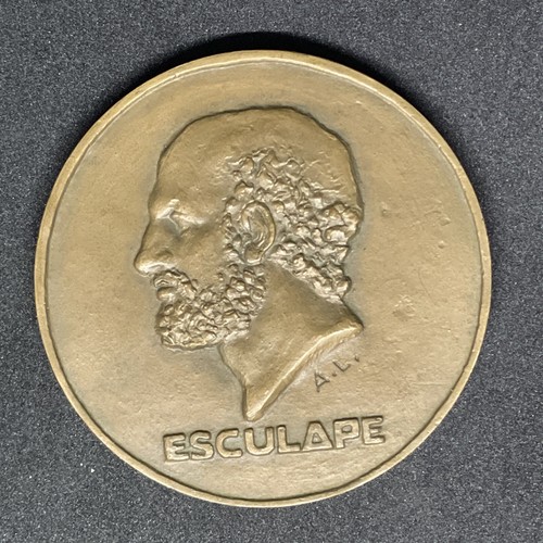 Médaille bronze esculape - médaille,, bronze,