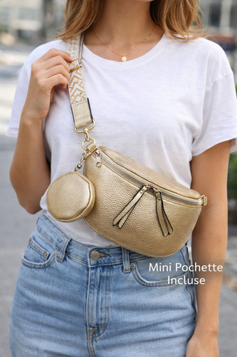 Sac banane femme doré avec - sac,