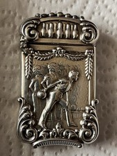Pyrogène Silver Match Box Porte Allumettes Sterling Grattoir Argent Massif