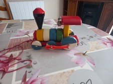 vintage Locomotive En Bois Educalux