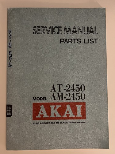 Akai 2450 service - akai, at-2450/am-2450