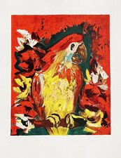Henri d'Anty - Lithographie signée - Perroquet Parrot