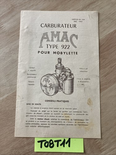 Amac carburateur 922 mobylette - amac,