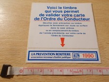 Autocollant LA PRÉVENTION ROUTIÈRE 1990