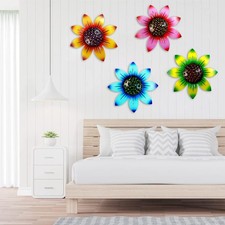 Pratique Jardin Maison Métal Fleurs Décoration Murale Fer Art 12.5cm En Diamètre