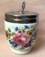 Cuiseur à oeufs « Coddler » porcelaine, décor floral marque Royal Worcester GB