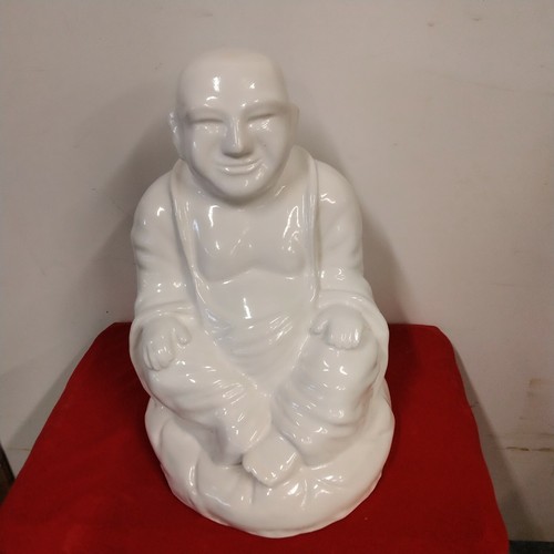 Gros boudha blanc faience - gros,
