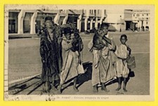 cpa Ecrite en 1932 MAROC MOROCCO RABAT CHLEUHS DRESSEURS de SINGE Monkey Trainer