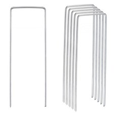 Jardin Broches U Forme 8" L x 0,08" Dia Agrafes Piquets pour Couverture Kit 25
