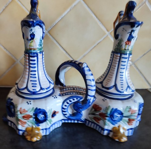 Huilier vinaigrier faience - vinaigrier,