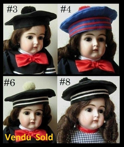 Chapeau béret poupée jumeau - béret,