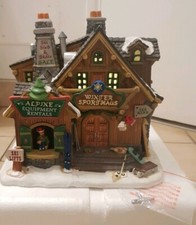 Porcelain lighted building - building, /