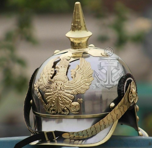 Casque prussien acier et - casque,