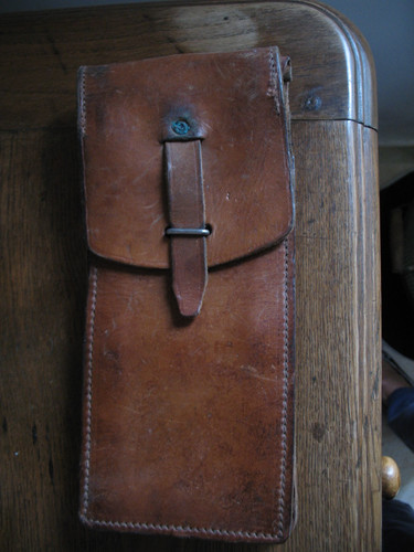 Ancienne cartouchière cuir - cartouchière, en