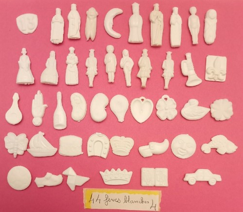 Lot feves plastique - lot,