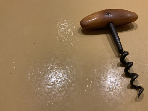 Ancien tire bouchon poignée - , tire-bouchon,