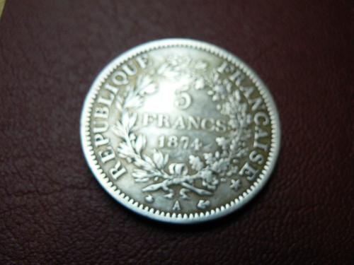 Piece argent ecu 1874 a - argent,