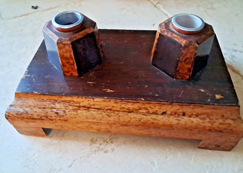 Encrier ancien bois style - ancien,