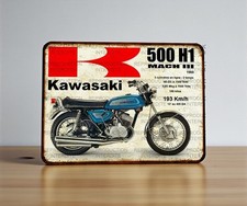 Plaque métal kawasaki 500 h1 - plaque,